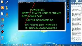 How to change your filnames into Lower Case ???