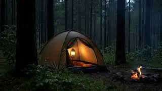 2 Hours Forest Rain Sleep Music 🌲🌧️ Deep Relaxation, Camping Ambience, Peaceful Night Sounds