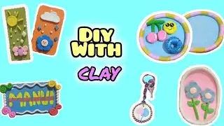 Diy with clay- tray, ring , Bookmarks, fridge magnets etc... 