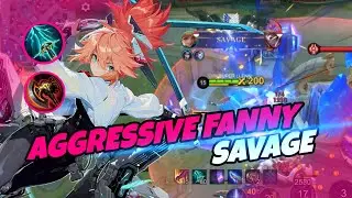 GLOBAL FANNY SAVAGE | AGGRESSIVE FANNY GAMEPLAY WITH PERFECT BUILD - MOBILE LEGENDS FANNY GAMEPLAY