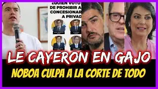 Le cayeron en Gajo.  Noboa culpa a la Corte de Todo
