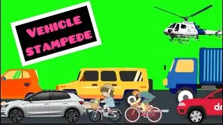 Vehicle stamped green screen part 2 #traffic #stampede #greenscreen #chromakey 