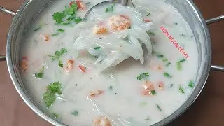 NẤU BÁNH CANH TÔM NƯỚC CỐT DỪA theo kiểu Miền Tây ngon đậm đà - Cách nấu đơn giản