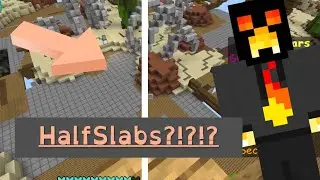Filling the ENTIRE map with Halfslabs!?!?!? (again) - Skywars Challange!