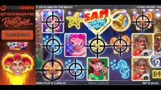 InstaCasino - Elk Studios Sam on the Beach slot - Big/Mega win in freespins