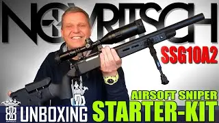 Unboxing Novritsch SSG10-A2 Sniper Starter Kit - Airsoft Deutsch