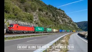 4K Freight Along The Rhein - First week of September 2019