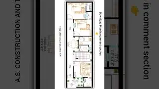 15' X 60' (100gaj) Modern house plan with parking area 900sqft house plan (Hindi/Urdu).