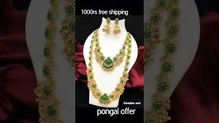 Pongal offer #jewellery #cuteearrings #jewelry #earrings #chain  #choker #jewelryset #pongaloffer du