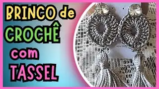 Como Fazer Brinco de Crochê com Tassel Reaproveitando Bijuteria