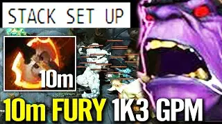 10Min Fury 1k3 GPM! Crazy Stack Set Up Skills Alchemist Super FAST FARM Dota 2 Pro Carry Guide