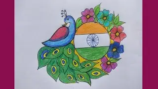 Republic Day Special Drawing Easy/Republic day Drawing with colours/Easy Drawing 