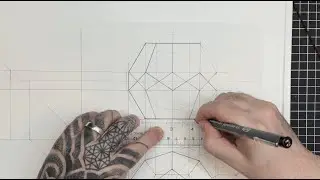 Dodecahedron one point perspective | Part 2 | Bottom view