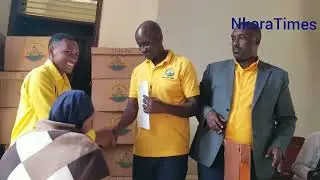 CELEBRATIONS: Maari Mujuni Assension after being declared the Isingiro South NRM flag bearer. 