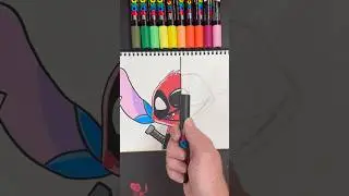 I Ruined my drawing of Stitch 🤯😭&hellip;(#shorts) #posca #art