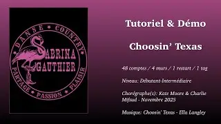 Tutoriel & D&eacute;mo Choosin' Texas - Danse Country Sabrina Gauthier