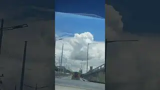 Cloudy skies from the car &mdash;every view is a new adventure.#cloudscape #clouds #sky