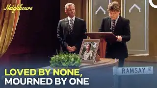 Tears at the Grave of the Villain | Neighbours