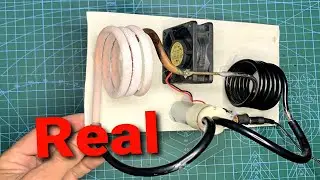 How to Make a Fast Cooling AC || Diy Mini Refrigerator 20&ordm;C || 12V Fast Cooling AC