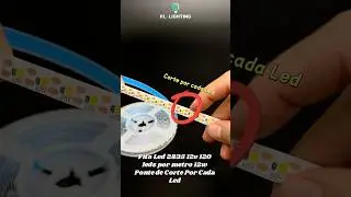Fita Led 2835 12v 120 leds por Metro 12w ponte de corte por cada led #ledlights #led