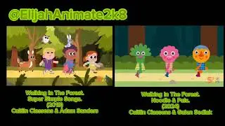 Walking In The Forest Songs Comparison/Playing At The Same Time 🦌🦉🐇🐦‍⬛🦨