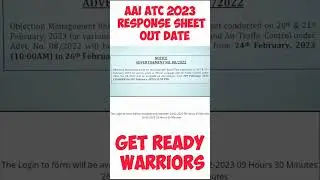 AAI ATC 2023 exam response sheet released official date|#shorts #aai#trending #viral #aaiatc2023