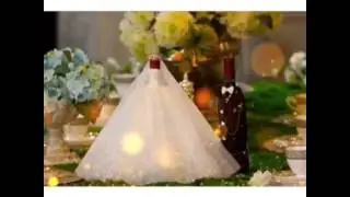 Original bride and groom bottle covers . Wedding preparation. www.dresswine.com