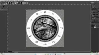 Clock template for laser engraving
