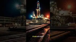 How Crude Oil is Extracted | From Black Gold to Fuel | Oil Making Process#shorts #industrialprocess