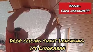 plafon PVC ||  TUTORIAL LENGKAP BENTUK 1/4 LENGKUNG DROP CEILING.  @plafon PVC Ridho palwa