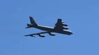 B-52 Bomber #B52 and a C-17 Transport #military #aircraft over Texas
