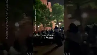Police raid on pro-Palestinian tent camp at George Washington University ends in arrests #Shorts