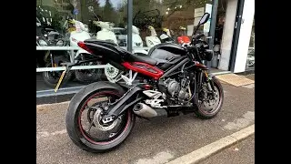 TRIUMPH STREET TRIPLE R 765 BLACK 2019 START UP AND QUICK REVIEW