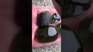 Authentic Moldavite under a Jewelry Loop #shorts