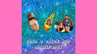 Doing a slick bun on Miranda (funny)😂