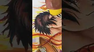 Fire Fist Ace Drawing (One Piece) #shorts #luffy #zoro