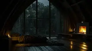 Gentle Rain Sounds & Cozy Fireplace | Ultimate Relaxation & Deep Sleep