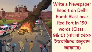 Write a Newspaper Report on Delhi Bomb Blast near Red Fort in 150 words by CM | Delhi Bomb Blast