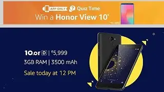 Amazon Quiz Question Answers and Win Honor View 10