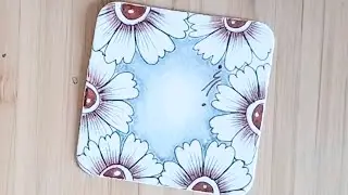 Mini Zentangle facile || Motif Henna Drum || Dessin relaxant &eacute;tape par &eacute;tape