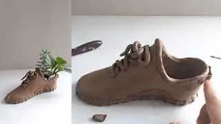 A Shoe Made of CLAY, CREATIVE CLAY CRAFT IDEAS, Timelapse Sculpting