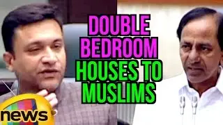CM KCR Promise To Akbaruddin Owaisi Over Allocating Double Bedroom Houses To Muslims | Mango News