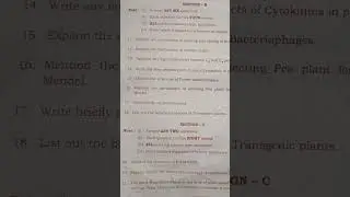 Intermediate 2nd year botany question paper 2025 #exams #support #subscribe