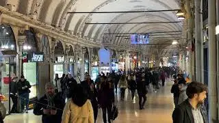 Crowd of people walking at arcade at Grand Bazaar