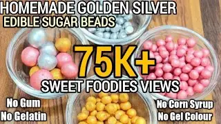 DIY Sugar Beads | How To Make Cheapest Edible Pearls | Cake Decorating Sprinkle, Sugar Balls Recipe