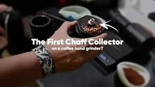 The world's first chaff collector on a coffee hand grinder?