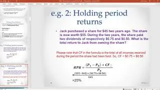 Business Finance 03: Risk and Return