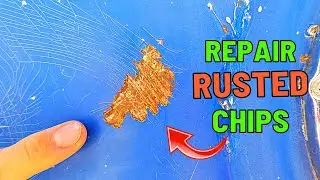 How To Fix Rust Bubbled Paint, Rusty Rock Chips, Paint Scratches & Chips