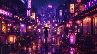 Rainy Japanese Street at Night 🌙 | lofi beats for study, relax & sleep