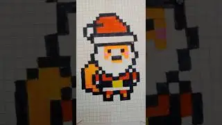 Christmas Santa claus Pixel art||😍||#pixelart #christmas #santaclaus #youtube #shorts #youtubeshorts